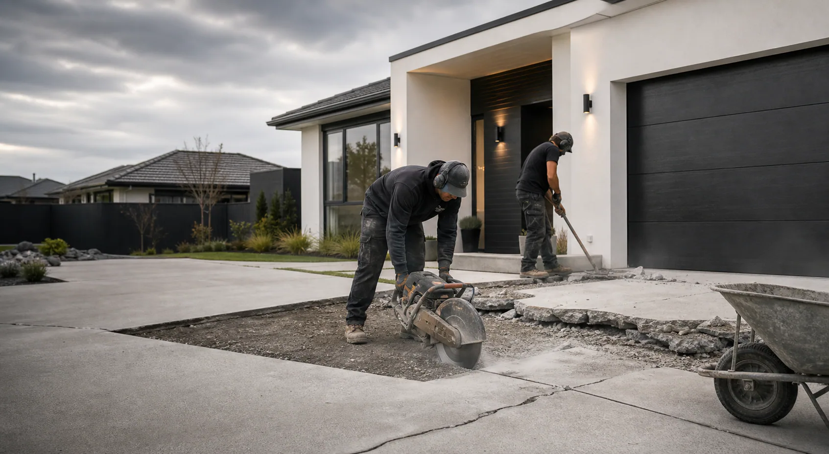 christchurch concrete driveway repair