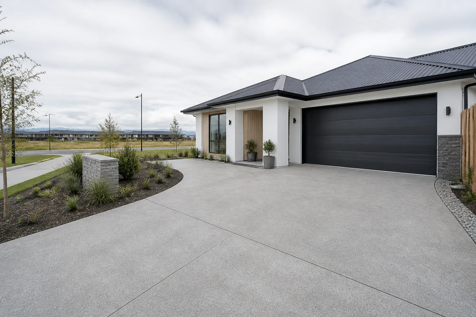 Concrete driveway replacement in Christchurch