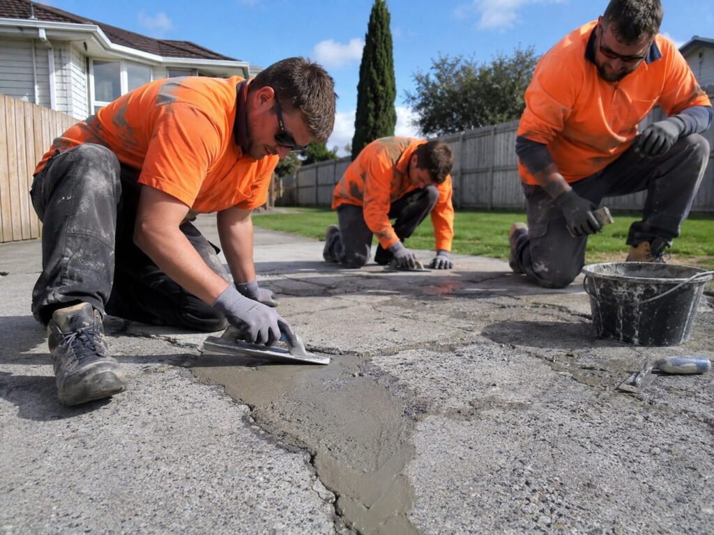 concrete driveway repair christchurch